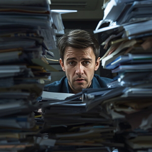 Geen cleandesk Vol bureau is vol hoofd