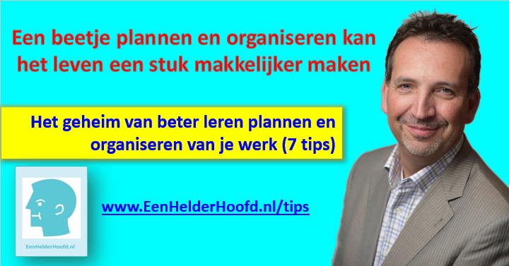leren plannen organiseren werk tips cursus training