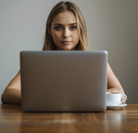 Leeg bureau is menate ruimte en een helder hoofd