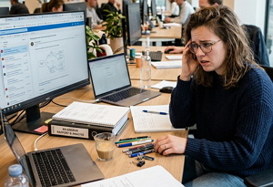 UIstelgedrag vol hoofd