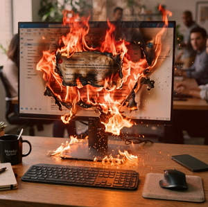 Mailbox in de fik. Brand in je mailprogramma