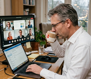 Multitasken illusie online vergaderen mailen